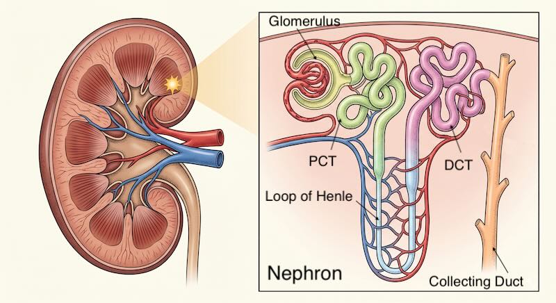 Nephron anatomy
